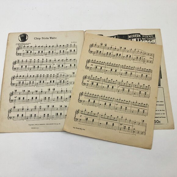 Chop Sticks Waltz - Vintage Sheet Music (1936) - De Zulli - Picture 3 of 5